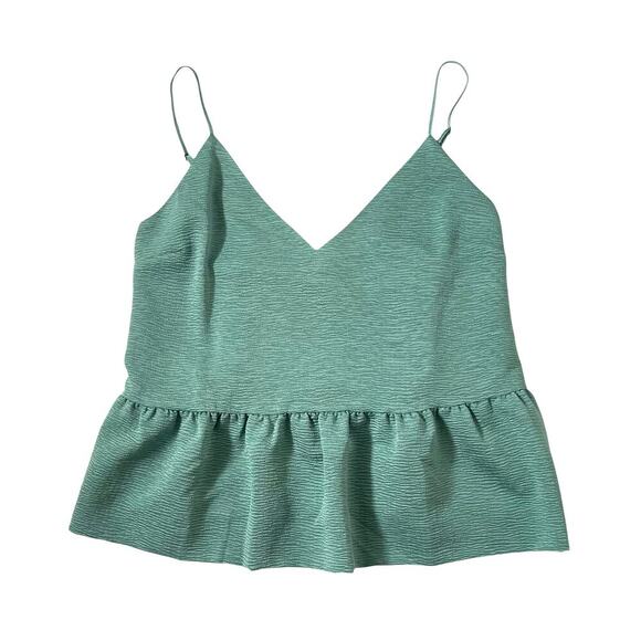 Samsoe Samsoe Judith Top - Cami - Peplum Blouse - Mint Green - Size M - Picture 2 of 7